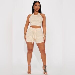 Looking Again Short Set - Beige - M